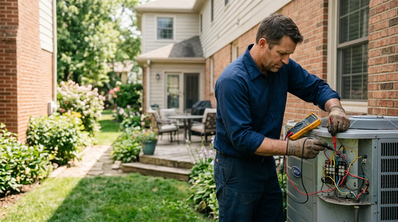HVAC technician working near Racine, MN